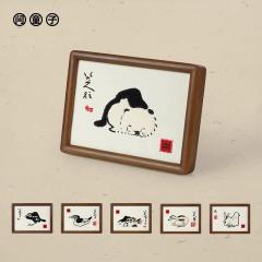 白了个眼系列刺绣画-资料图