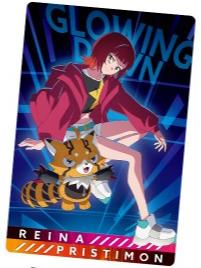 咲夜蕾娜和小熊猫兽-万代食玩数码宝贝视觉艺术收藏卡