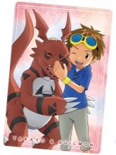 启人和基尔兽-万代食玩数码宝贝视觉艺术收藏卡