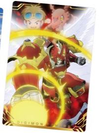 红莲骑士兽·真红莲形态-万代食玩数码宝贝视觉艺术收藏卡