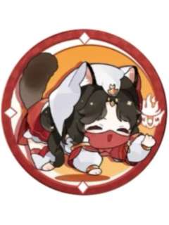 明教(少女)-明教“喵喵喵”系列云纹双闪徽章