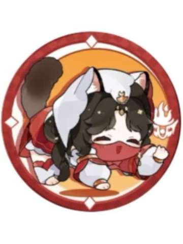 明教(少女)-明教“喵喵喵”系列云纹双闪徽章