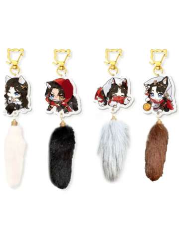 明教“喵喵喵”系列猫尾亚克力挂件