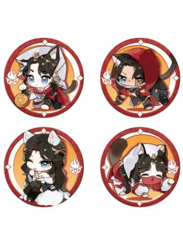 明教“喵喵喵”系列云纹双闪徽章