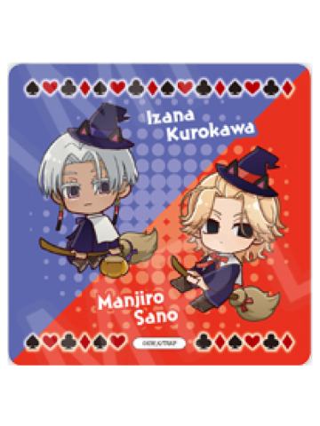 黑川伊佐那&佐野万次郎-公主cafe扑克牌杯垫