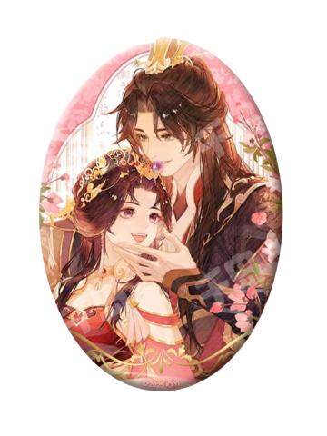 夏侯澹&庾晚音椭圆徽章（添香款）-潮衍官周第一弹