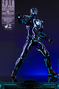 1:6比例合金珍藏人偶 钢铁侠 Mark IV 创战光速蓝-资料图