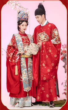 繁花灼灼婚服-资料图
