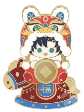 萧逸款-骏马载鸿系列马上转钱金属徽章