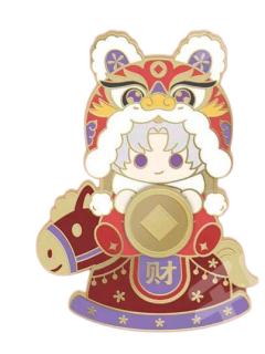 査理苏款-骏马载鸿系列马上转钱金属徽章