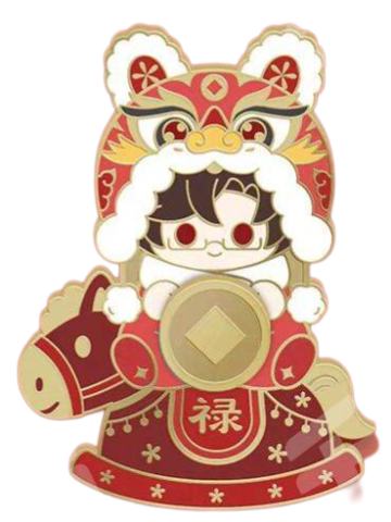 陆沉款-骏马载鸿系列马上转钱金属徽章