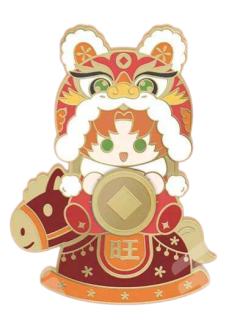 夏鸣星款-骏马载鸿系列马上转钱金属徽章