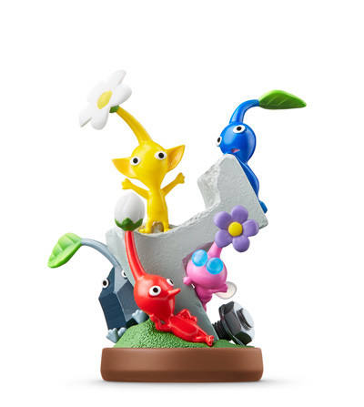 Amiibo 蓝色皮克敏 红色皮克敏 岩石皮克敏 飞行皮克敏 黄色皮克敏 