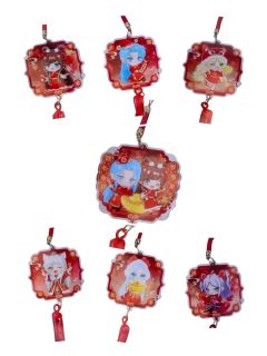 挂件-看东方默水玲珑新年云母挂牌