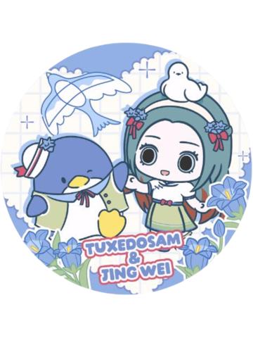 精卫＆山姆企鹅Q版徽章-三丽鸥联名系列