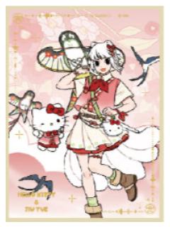 九月&Hello Kitty色纸-三丽鸥cafe联名系列第一弹