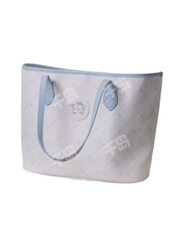 C-皮革托特包(蓝色)