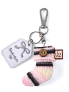 针织靴子挂件 樱