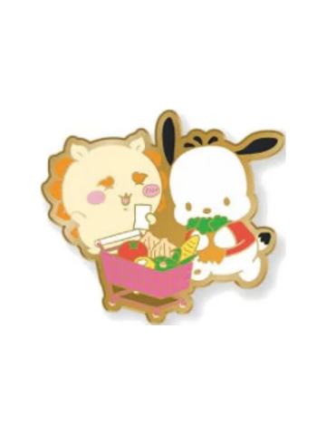 狮萨&帕恰狗金属徽章-三丽鸥联动超市系列