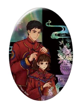 奚月遥&肖驰仿螺钿徽章-花朝晴光系列