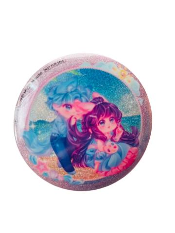 水默狼兔吧唧(银葱底)-默水玲珑附赠周边