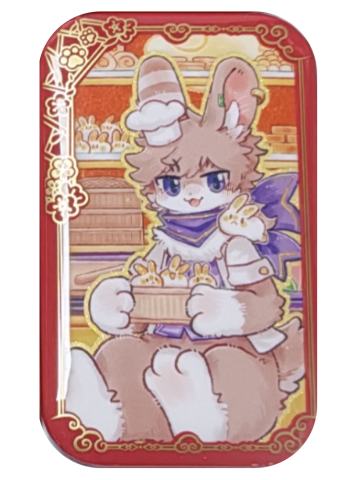 兔爷马口铁徽章-灯火映岁系列