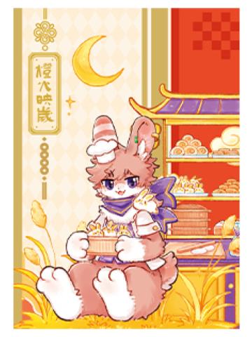 兔爷明信片-灯火映岁系列