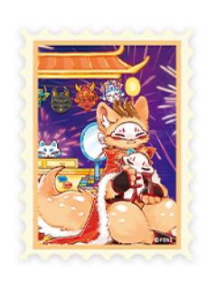 四不像贴纸-灯火映岁系列