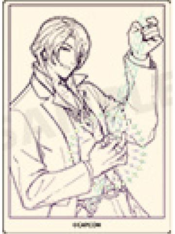 牙琉响也线稿亚克力卡-花卉系列