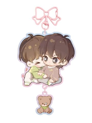 喻繁&陈景深Q版亚克力挂件-怕怕系列