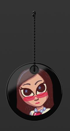 快闪卡通钥匙扣 书