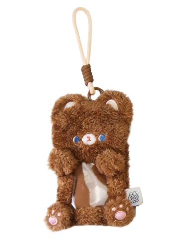 KUMARU毛绒卡包（棕色）