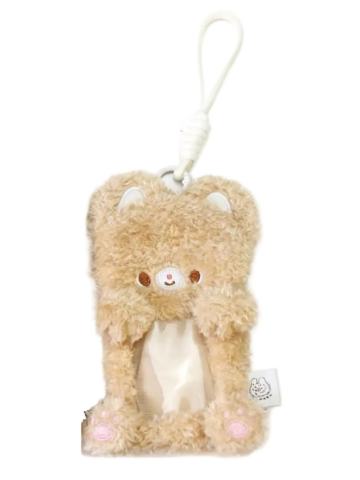 KUMARU毛绒卡包（米黄色）