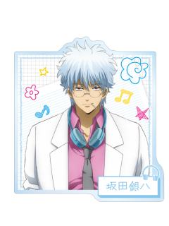 坂田银时亚克力徽章-3年Z组银八先生耳机系列