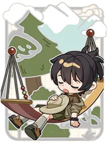 张楚岚兑换物金属书签(露营Q版)-遇意飞花令（闲趣篇）