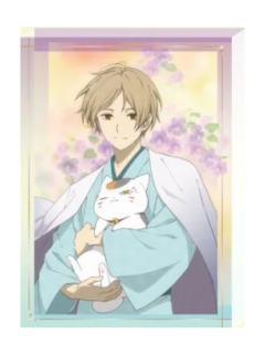 夏目贵志&猫咪老师亚克力流沙摆件-奇旅系列