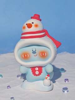 拥抱雪人-条纹围巾款