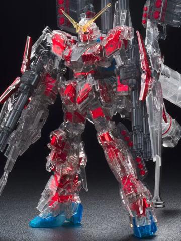 HGUC 全装甲独角兽高达 红色镀层骨架/机械透明Ver.