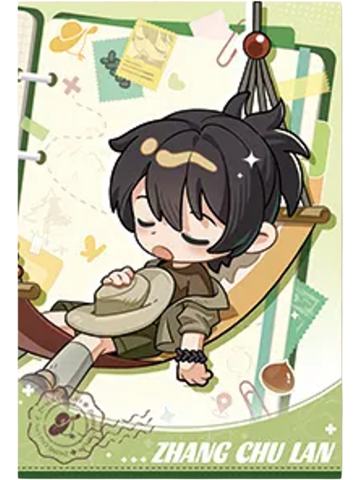 张楚岚明信片(露营Q版)-遇意飞花令（闲趣篇）