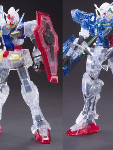 HG00 GN-001REⅡ& GN-000 能天使高达R2 & 0高达（实践配备型） 彩色透明版