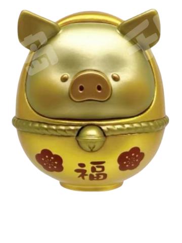 LULU猪711限定不倒翁-金色（隐藏）