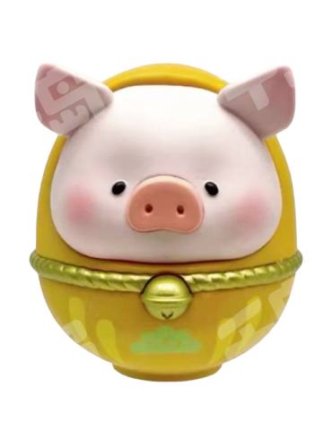 LULU猪711限定不倒翁金—黄色