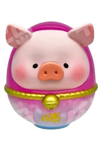 LULU猪711限定不倒翁金—透明紫色