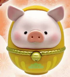 LULU猪711限定不倒翁金—黄色