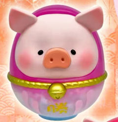 LULU猪711限定不倒翁金—透明紫色