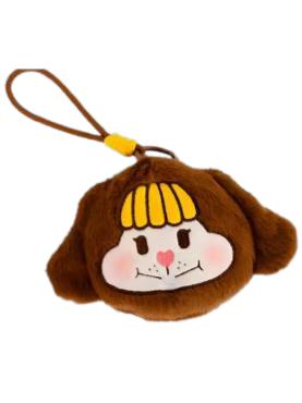 巧克力兔毛绒镜挂件