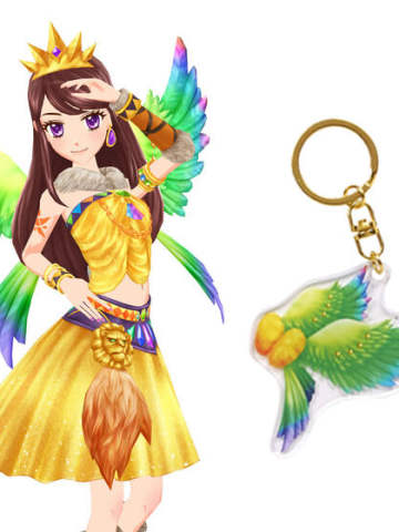 紫吹兰狮子座-星座钥匙扣