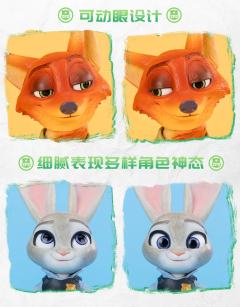 朱迪&尼克布衣可动人偶-资料图