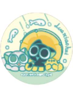 罗小黑＆皇受-雨中曲系列双闪徽章