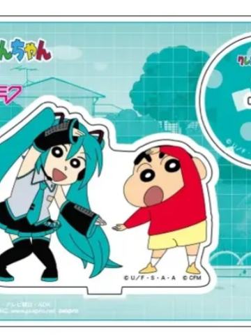 初音未来-初音未来×蜡笔小新联名立牌